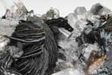Quartz Crystals On Sparkling Bladed Hematite - Lechang Mine #226002-4